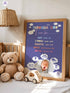 Custom Baby News Superhero Poster – Personalized Wall Art
